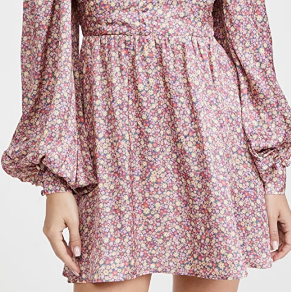 NWT For Love & Lemons Laurie Mini Dress Cottagecore Fairytale Size XL - Picture 3 of 14